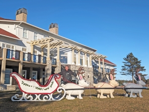 WPBR - Kendall with the Christmas Sleigh and bunnies